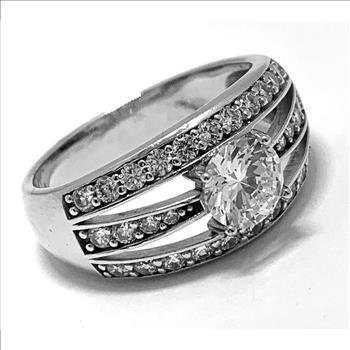 Antique Design 2.00ctw Diamonique Diamond Engagement Ring