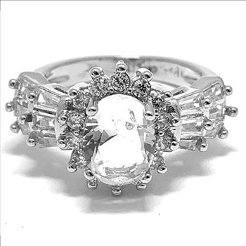 Antique Design 6.25ctw  Diamonique Diamond Engagement Ring
