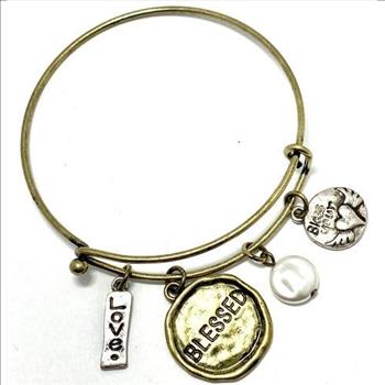 Blessed Charm Bangle Bracelet
