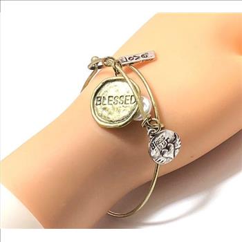 Blessed Charm Bangle Bracelet