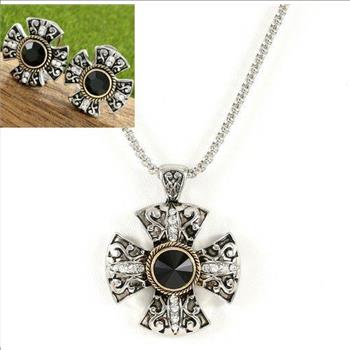 Classic Solitaire Necklace & Stud Earring Set, 1.05ctw White Cubic Zirconia (AAA grade)