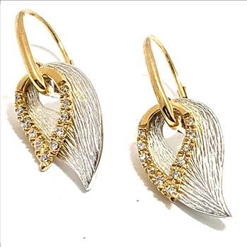 Colore SG Lorenzo .925 Sterling Silver 0.29ctw White Zircon  Earrings