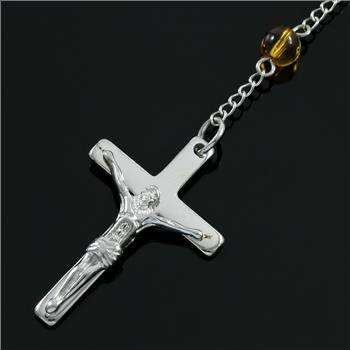 Designer Bead Cross Necklace