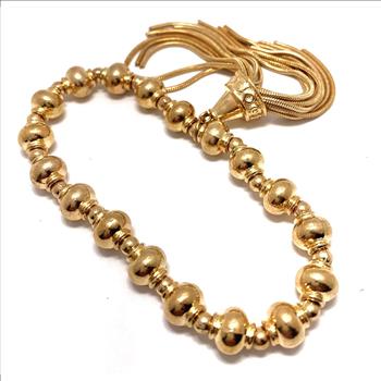 Designer inspired  14k Over Stainless Steel Ladies Stretch Bracelet