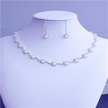 Designer Inspired 36 White Pearls & 12.00ctw CZ 18k Gold Overlay Necklace, Bracelet & Earrings Set