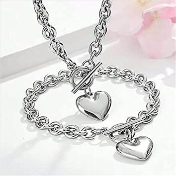 Designer Inspired 41.1 gram 18k Gold Overlay Necklace & Bracelet Set