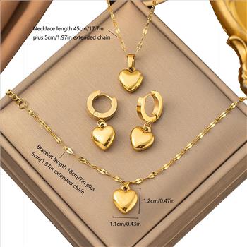 Designer Inspired 9.8 gram 18k Gold Overlay Necklace, Bracelet & Earrings Set