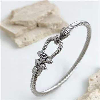 Designer Inspired Cable Bangle Bracelet