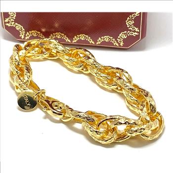 DOLCE VITA, ITALY Oval Link 18K Gold Plated Link Bracelet 8”