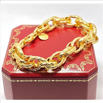 DOLCE VITA, ITALY Oval Link 18K Gold Plated Link Bracelet 8”