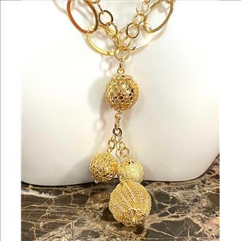 DOLCE VITA, ITALY Oval Link 18K Gold Plated Necklace 24”