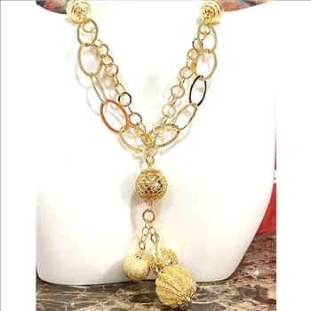 DOLCE VITA, ITALY Oval Link 18K Gold Plated Necklace 24”