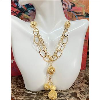 DOLCE VITA, ITALY Oval Link 18K Gold Plated Necklace 24”
