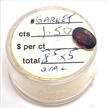 Estate 1.50ctw Natural Oval Cut African Garnet Loose Stone 8X5 MM