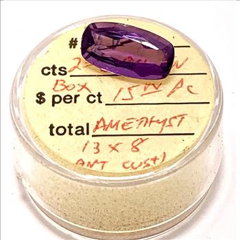 Estate 2.71ctw Natural Cushion Cut Brazilian Amethyst Loose Stone 13X8  MM