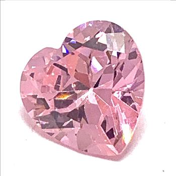 Estate 3.25ctw Heart Shape Pink Topaz Loose Stone 8x8mm