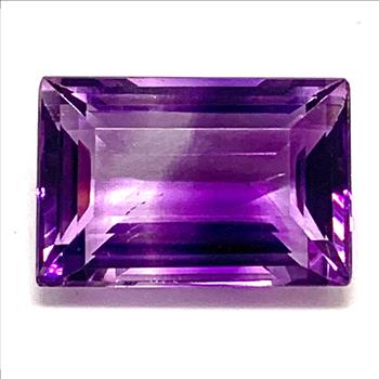 Estate 4.30ctw Natural Emerald Cut Brazilian Amethyst Loose Stone 12X8 MM