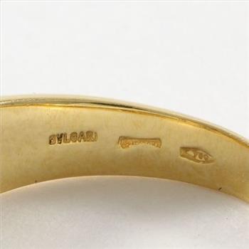 Estate BVLGARI 18k Yellow Gold Sapphire Ring size 5