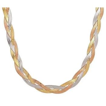 Fashion Design Tri Color Ladies Necklace