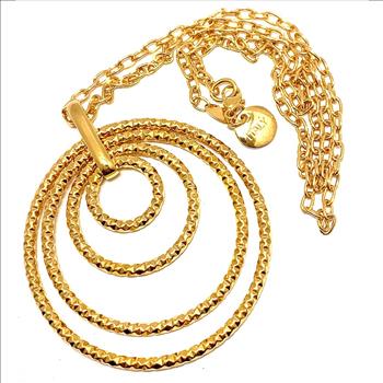 ITALY “STELLA ITALIANA” Design Large Circle Of Love Necklace