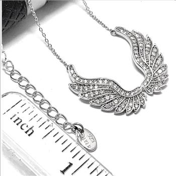 LASSAIRE .925 Sterling Silver 1.25ctw Simulated Diamond Necklace