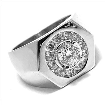 Modern Design 2.50ctw Diamonique Diamond Unisex Ring