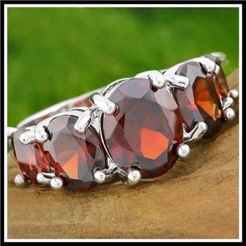 Red AAA+ Grade CZ Ring Size 7