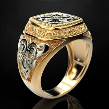 Special Design 18k Gold Overlay 0.05ctw Diamonique Diamond Unisex Ring Size 10