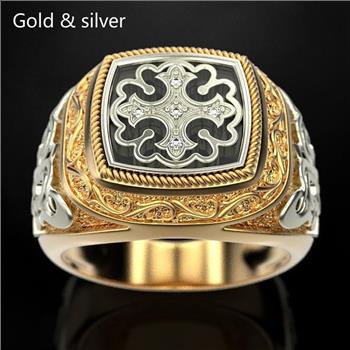 Special Design 18k Gold Overlay 0.05ctw Diamonique Diamond Unisex Ring Size 10