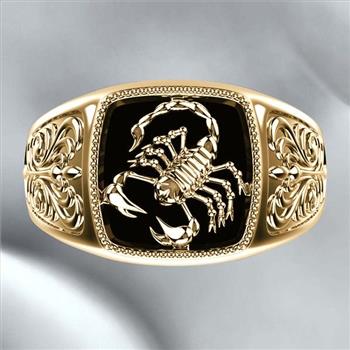 Special Design 18k Gold Overlay SCORPION Ring  Size 10