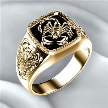 Special Design 18k Gold Overlay SCORPION Ring  Size 10
