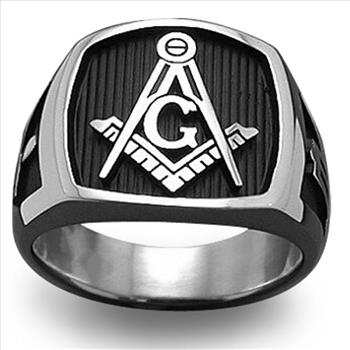 Special Design 18k Gold Overlay Unisex Ring Size 10 Masonic