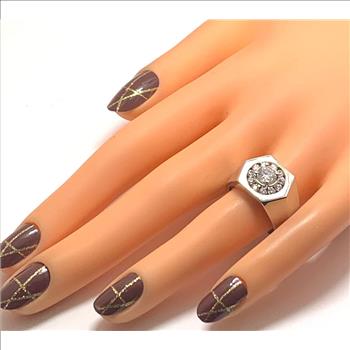 sz8: Modern Design 2.50ctw Diamonique Diamond Unisex Ring