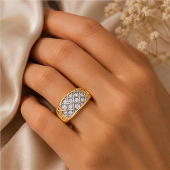 sz9 2.85 CTW Diamonique Diamond Ring / Band 14k Gold Ovr
