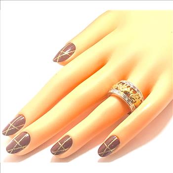 TOVA Designer r .925 Sterling Silver Diamonique Diamond Ring