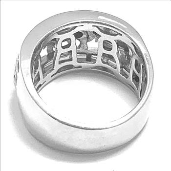 TOVA Designer r .925 Sterling Silver Diamonique Diamond Ring sz7