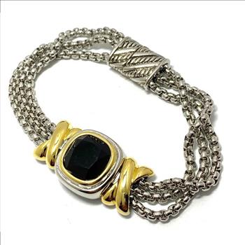Two-tone Onyx Bracelet 7