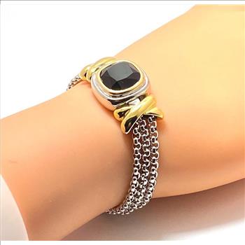 Two-tone Onyx Bracelet 7
