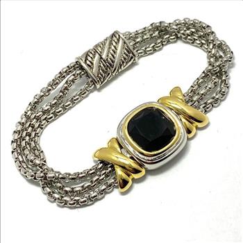 Two-tone Onyx Bracelet 7