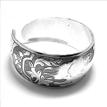 Vintage Inspired Tibetan Lion Cuff Bangle Bracelet