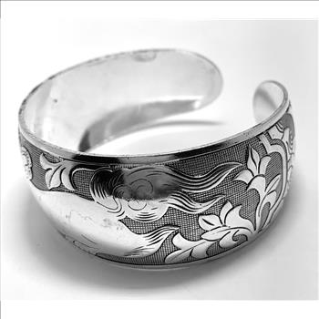 Vintage Inspired Tibetan Lion Cuff Bangle Bracelet