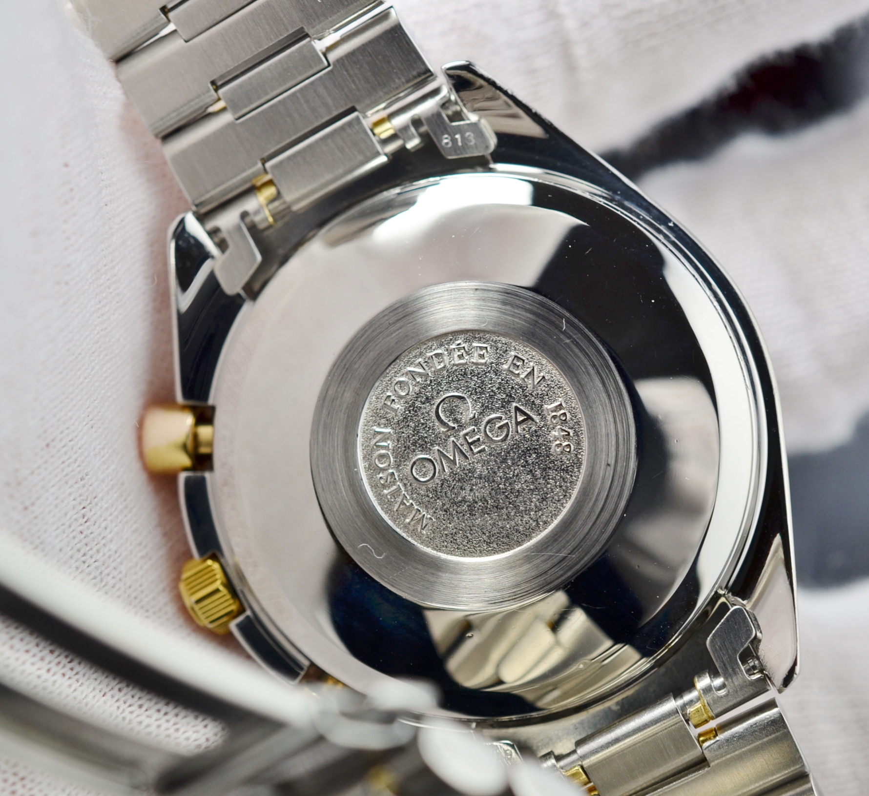 Rare Omega Speedmaster 18K Gold SS MoonPhase Day Date Month Chronograph 