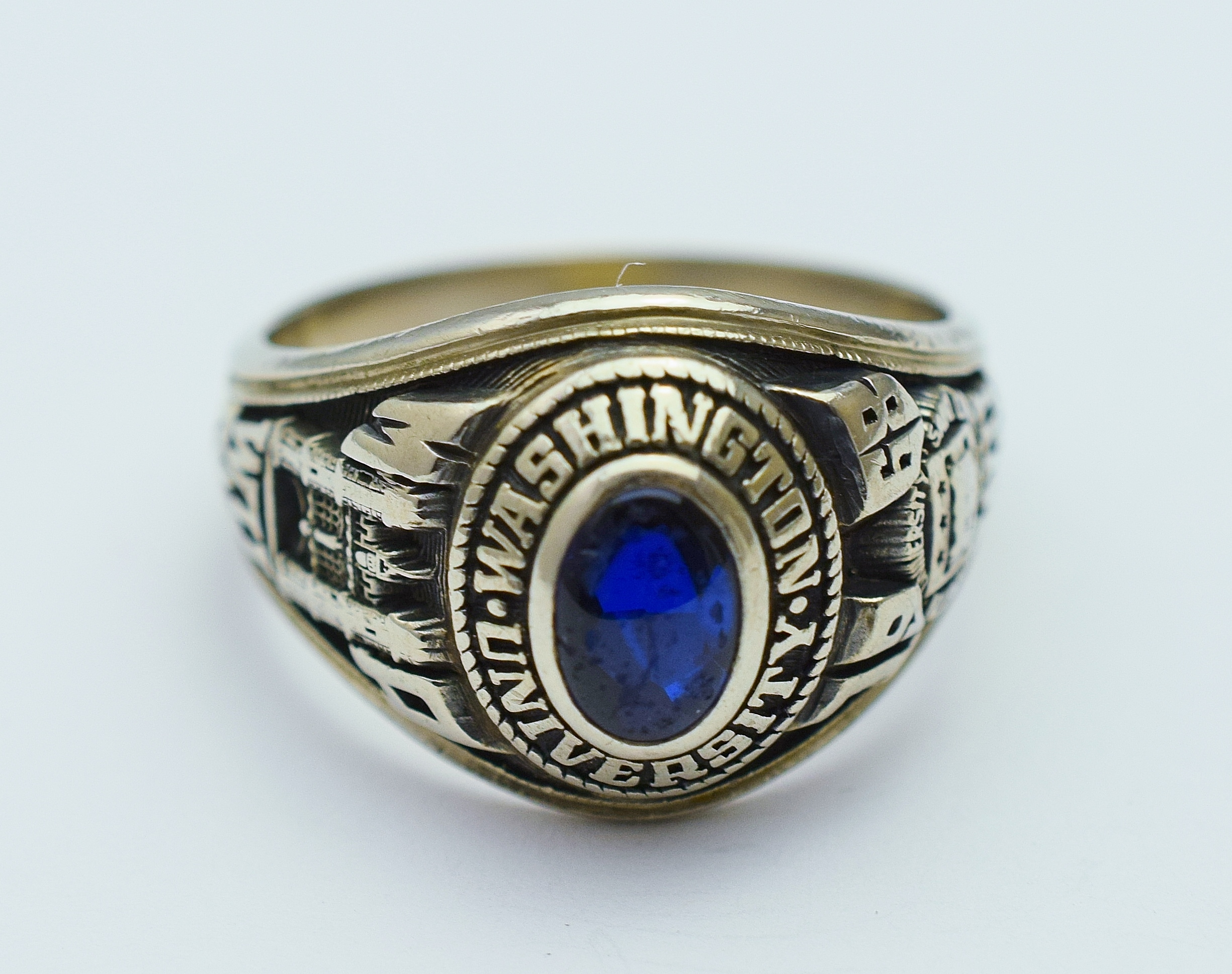 10k white gold class ring