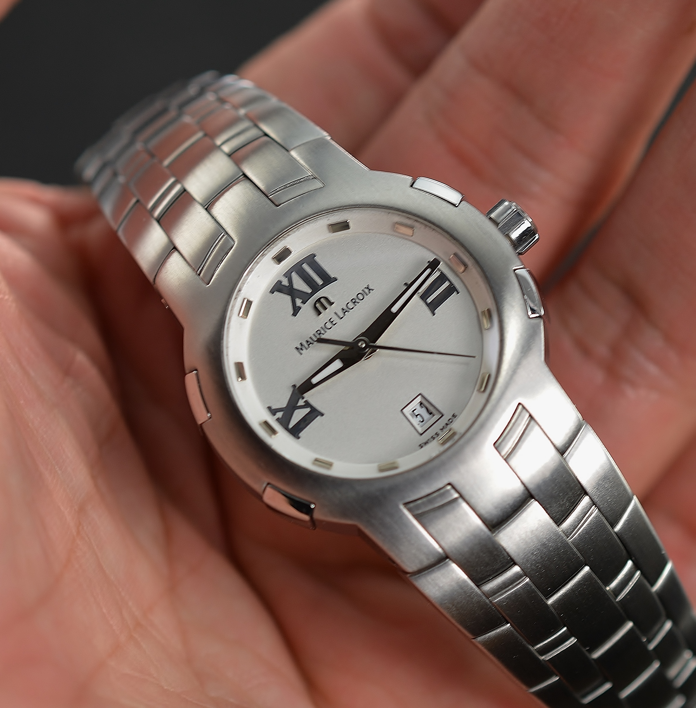 Maurice LaCroix Milestone Womens 28 MM Watch Stainless Steel Unworn ...