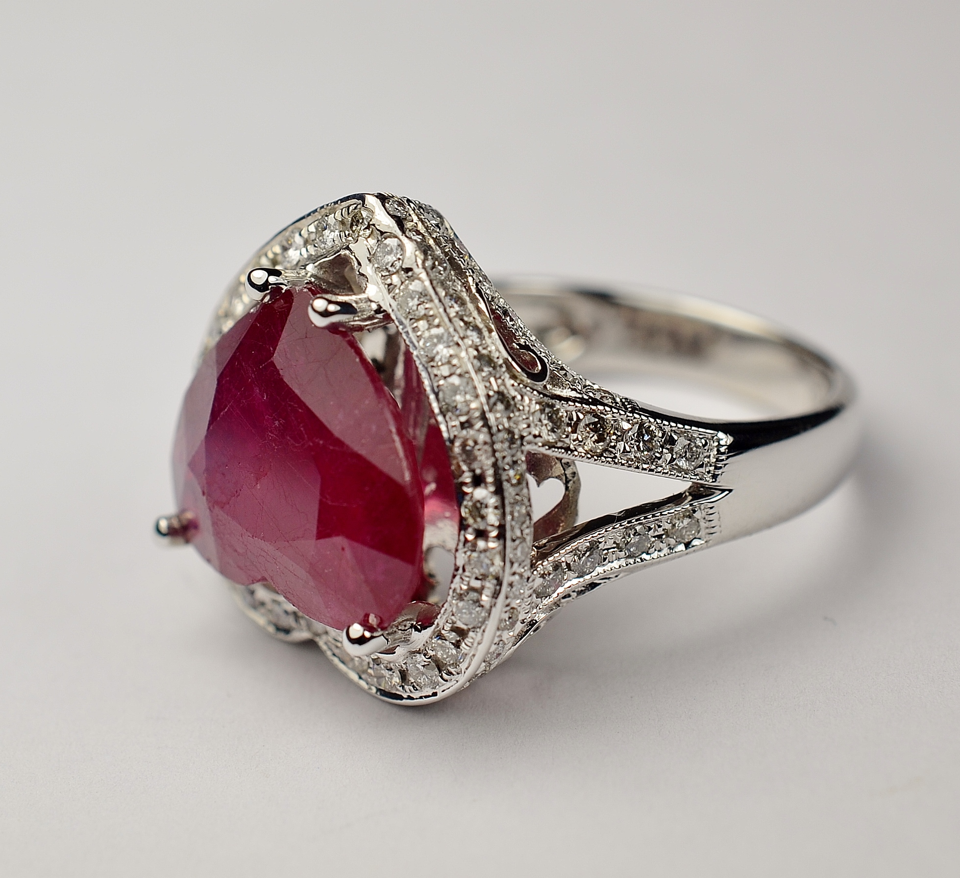 Silver heart ring with white stones in the middle east secret pinterest