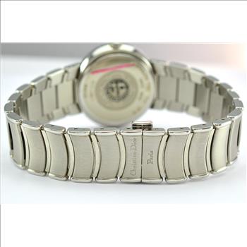 Christian Dior Paris Stainless Steel Black Dial Mid - SIze Watch