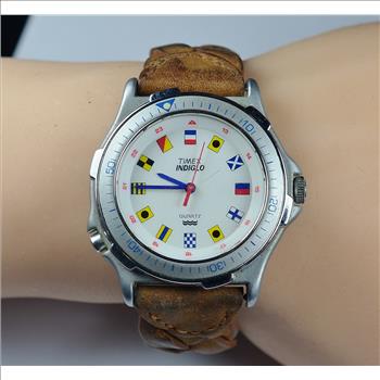 Timex Indiglo Stainless Steel Mens Watch