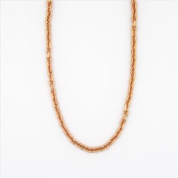 14K Rose Gold 30.50 Grams Link Chain Necklace