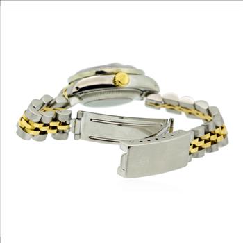 Rolex Datejust Stainless Steel Two Tone Black Dial Lady's Watch 26MM