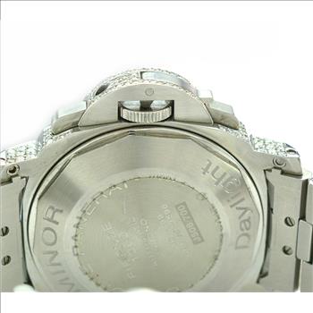 Panerai Luminor Chrono Daylight Stainless Steel Black Dial Men's Watch 44MM